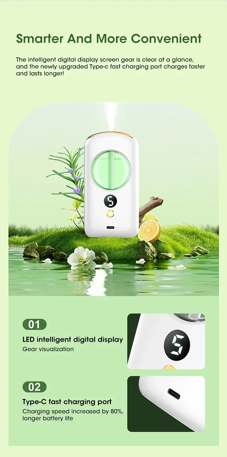 Diffuser Aromatherapy Machine Smart Air Purifier Display