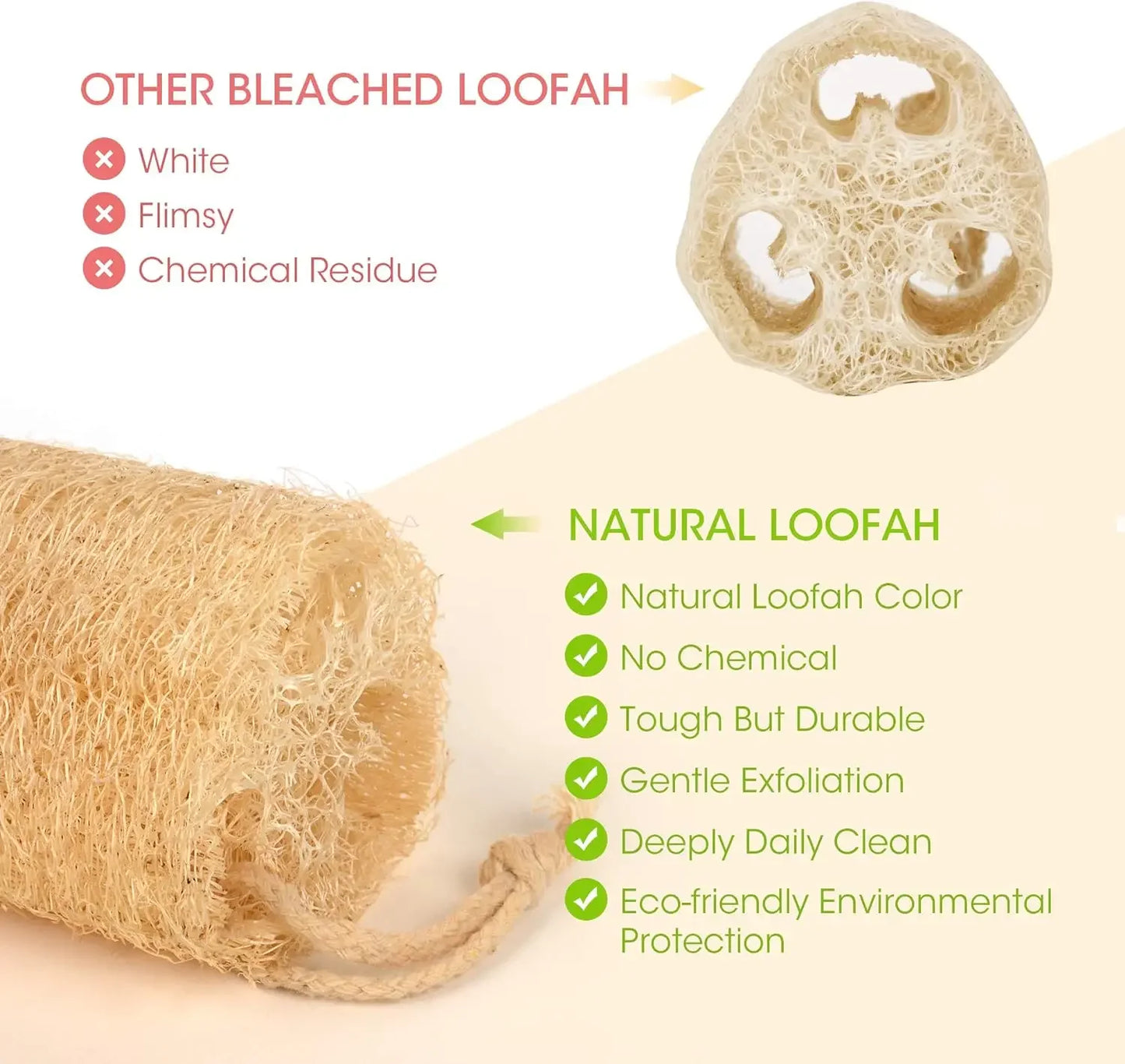 Whole Natural Organic Loofah Sponges for Exfoliating SPA Care