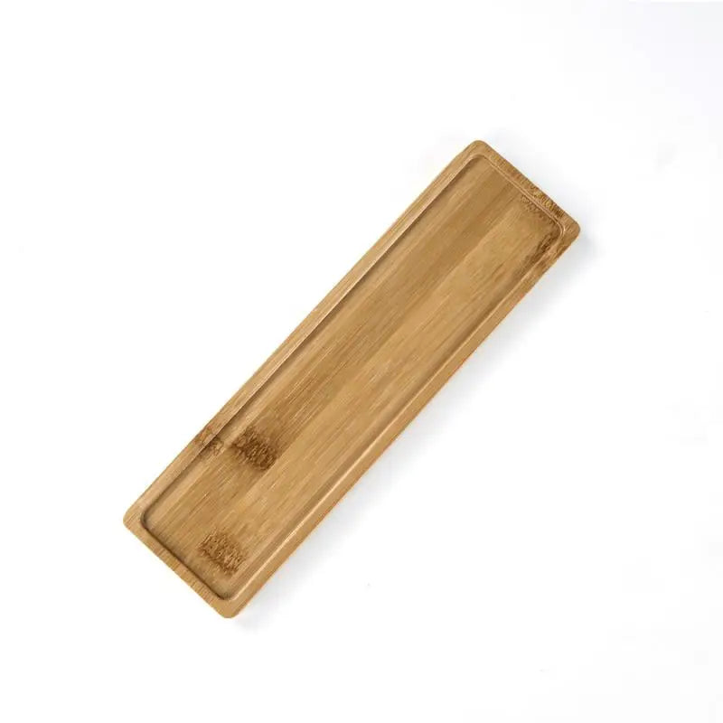 Elegant Multi Bamboo Tray Wood Saucer Flower Pot Tray Cup Pad Coaster Plate For Kitchen