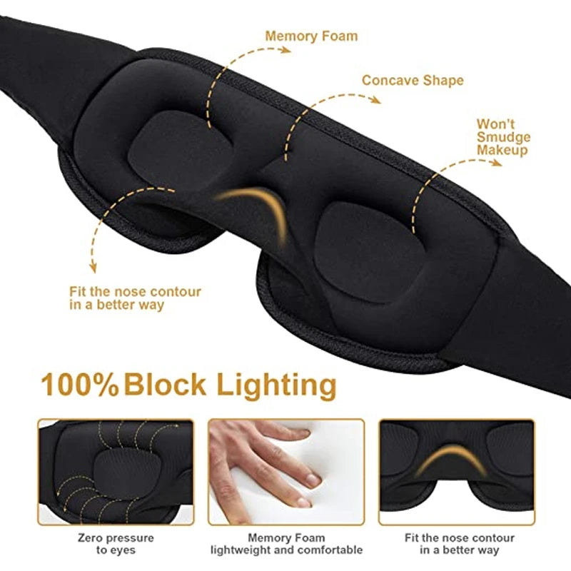 New Brand 3D Sleeping Mask Block Out Light for Ultimate Relaxation