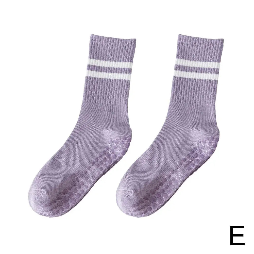 8 Colors Sports Socks Cotton Mid-tube Bottom Non-slip Yoga