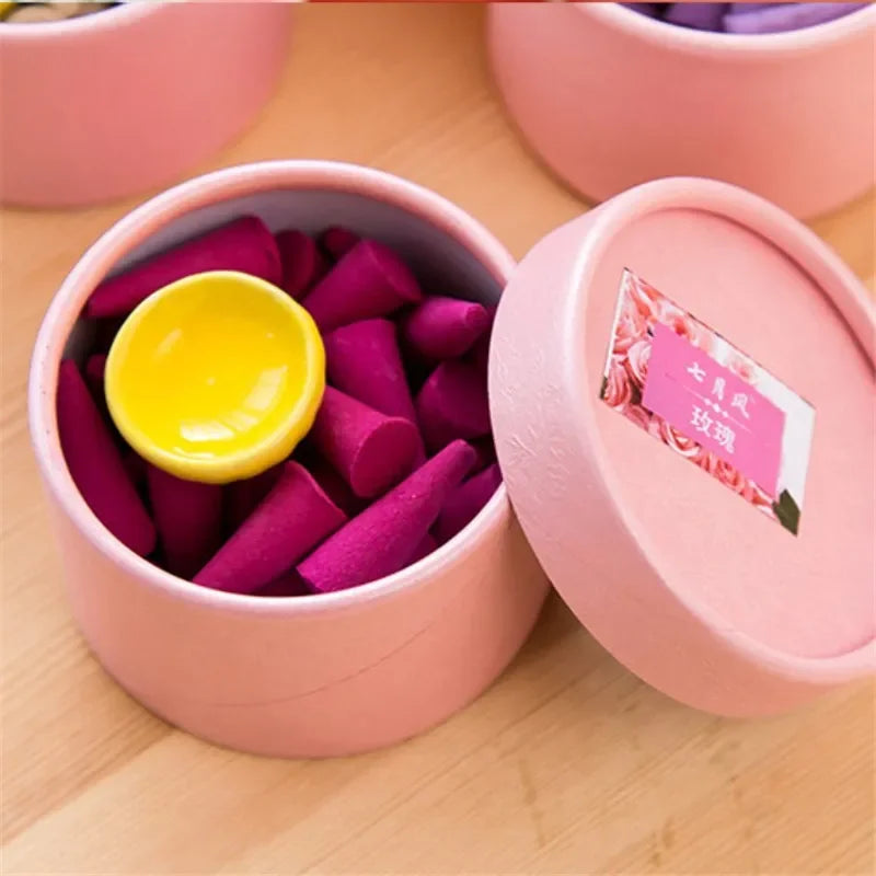 40Pcs/Box Bullet Head Backflow Incense Cones Aromatherapy