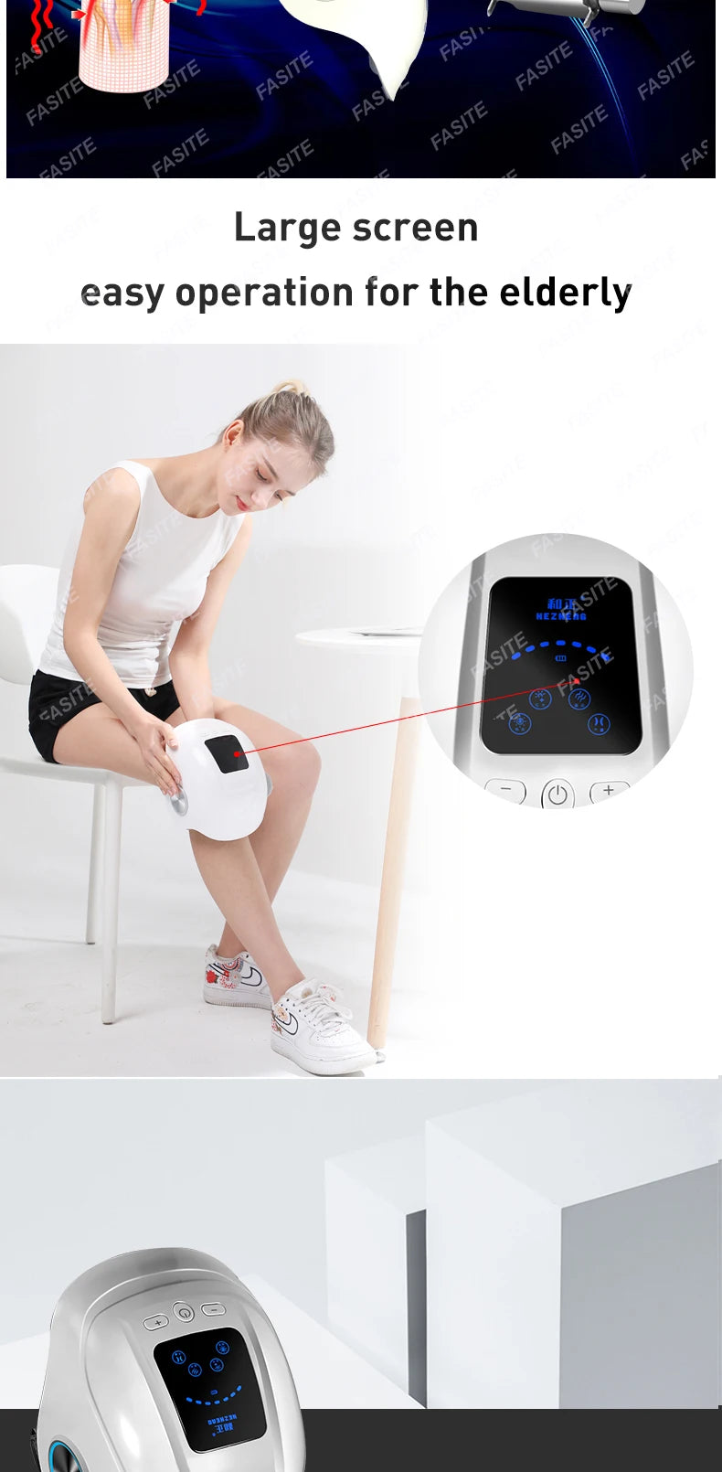 Most Popular Knee Cordless Massage Electric Brace for Pain Relief