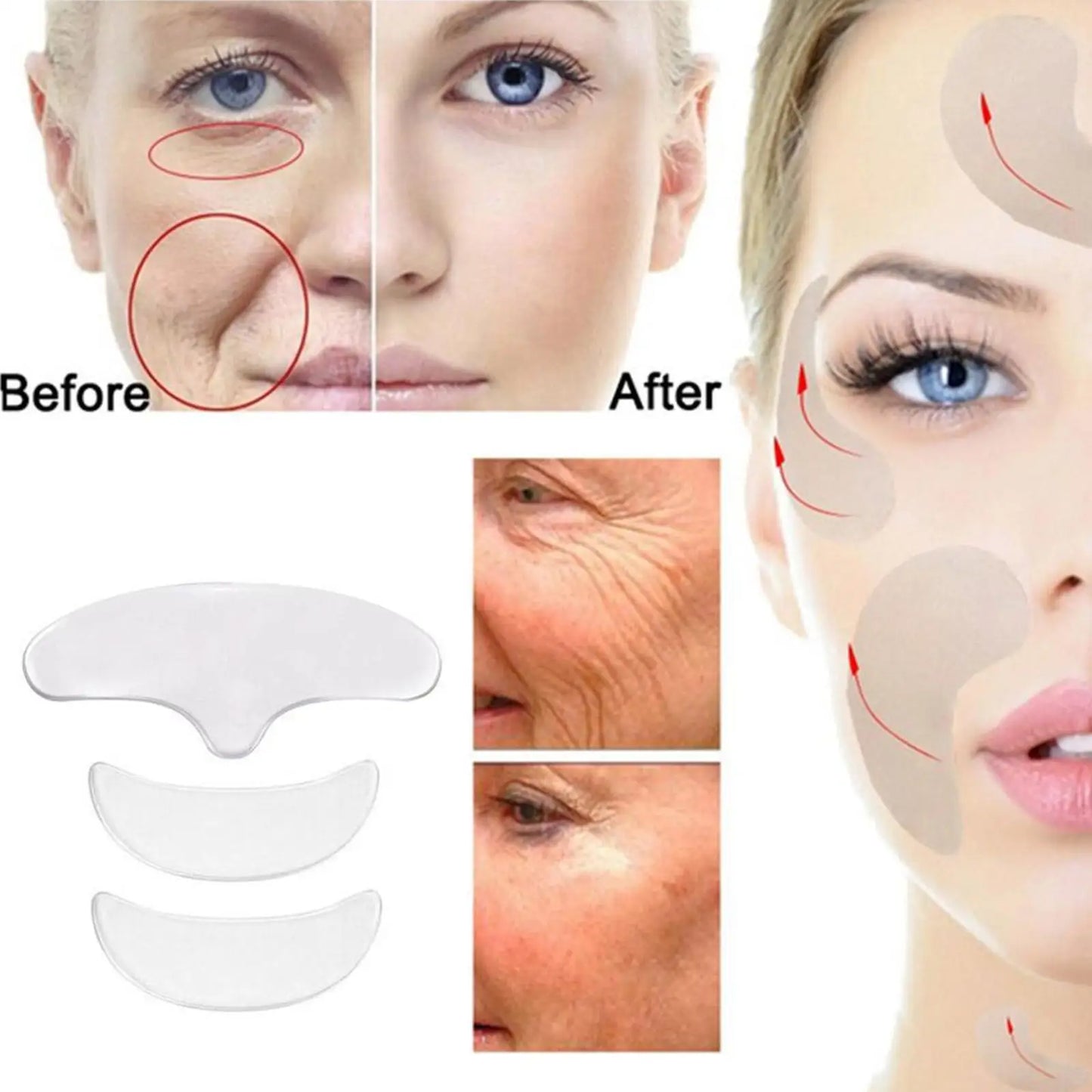 Anti Wrinkle Forehead Patch Silicone Reusable Skin Care Tool