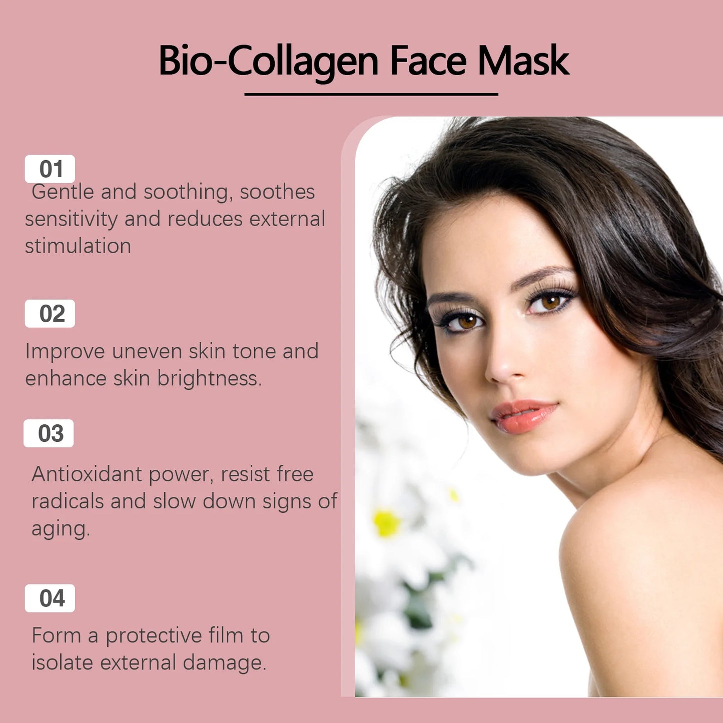 1/5/10PCs Bio Collagen Face Mask Shrink Pores Hydrating Skin Care