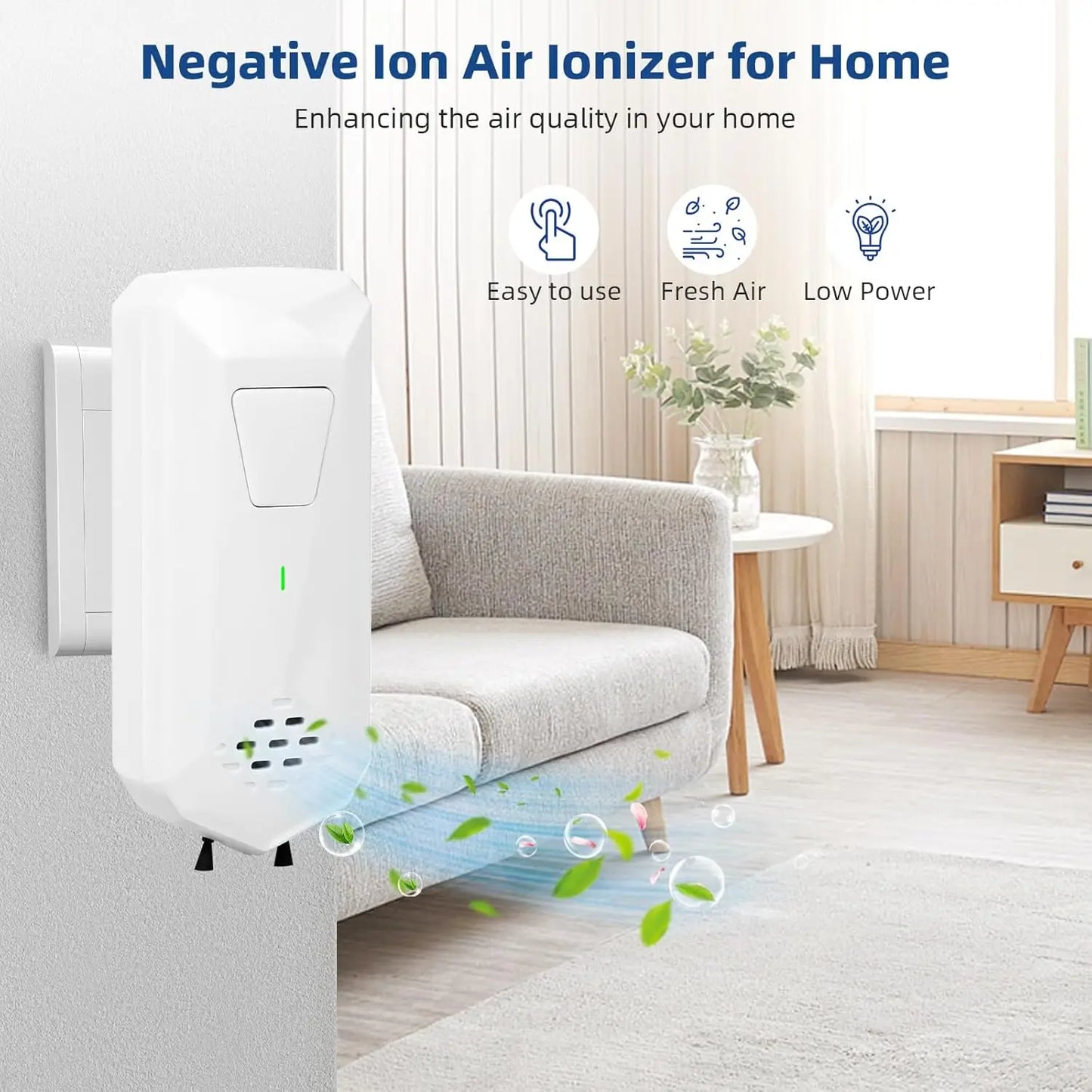 Air Ionizers for Home Negative Ion Generator Mini Air Cleaner