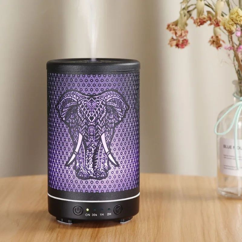 Mini Elephant Aromatherapy Essential Oil Diffuser with LED Lamp