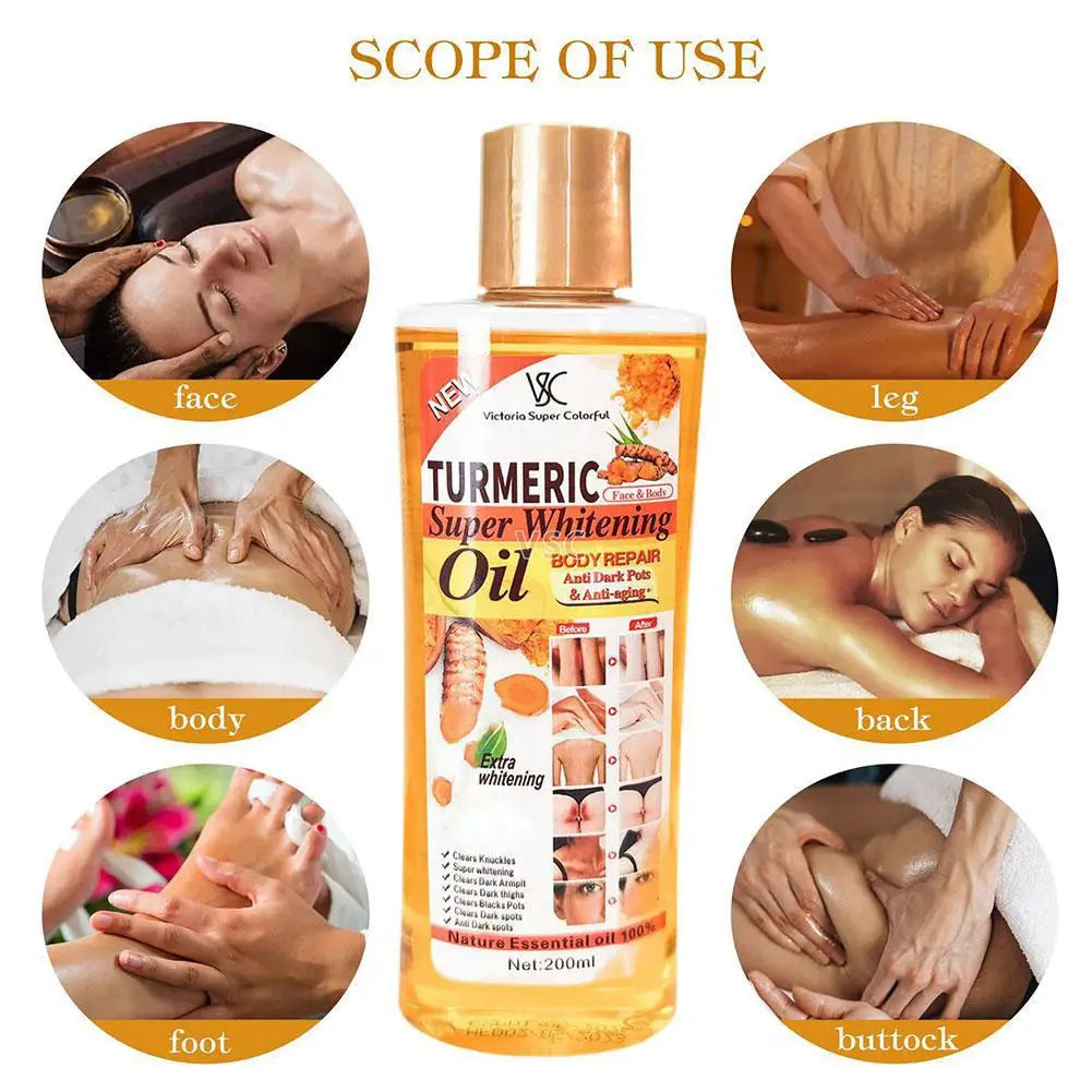 Turmeric Essential Oil Facial Body Massage Oil 200m Skin Care