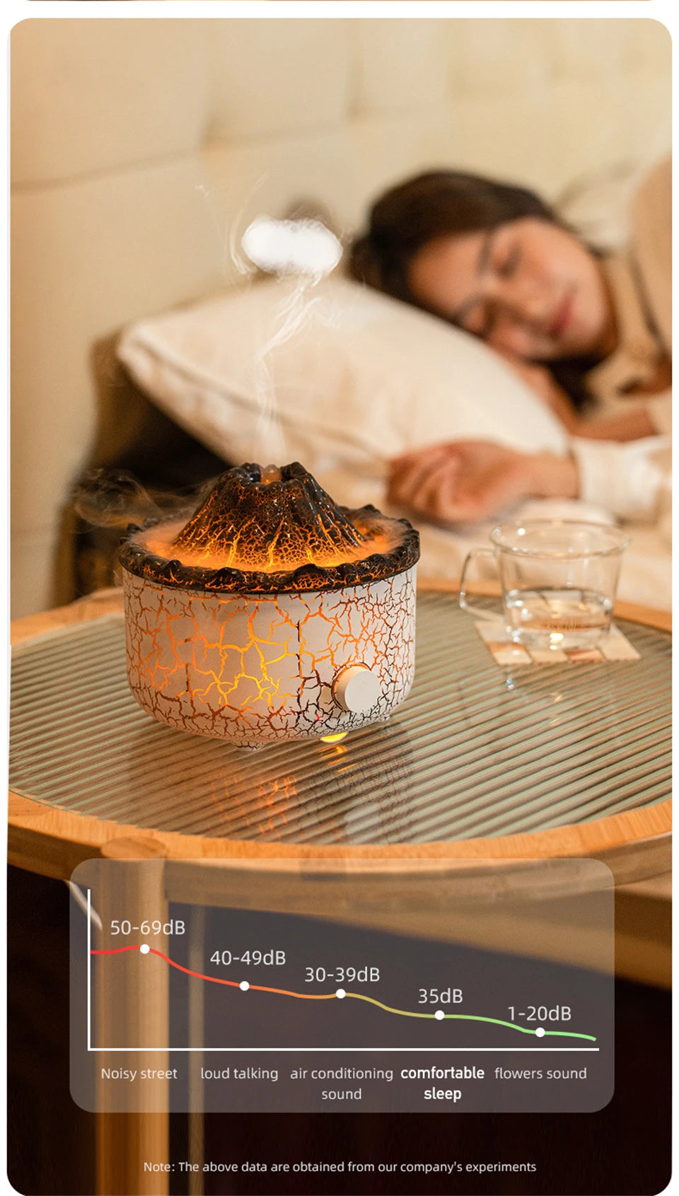 Volcano Aromatherapy Diffuser Smoke Ring with Flame Lamp