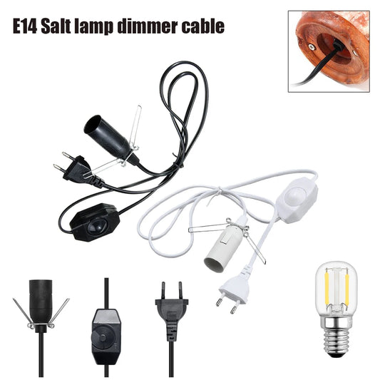 Lamp Base 1.8m E14 Holder Power Cord Cable for Himalayan Salt Lamp