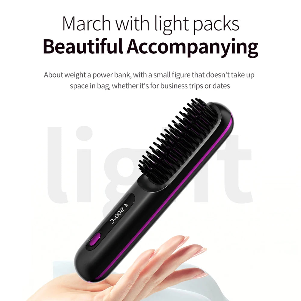 Digital Display Hair Straightening Comb for Women Female