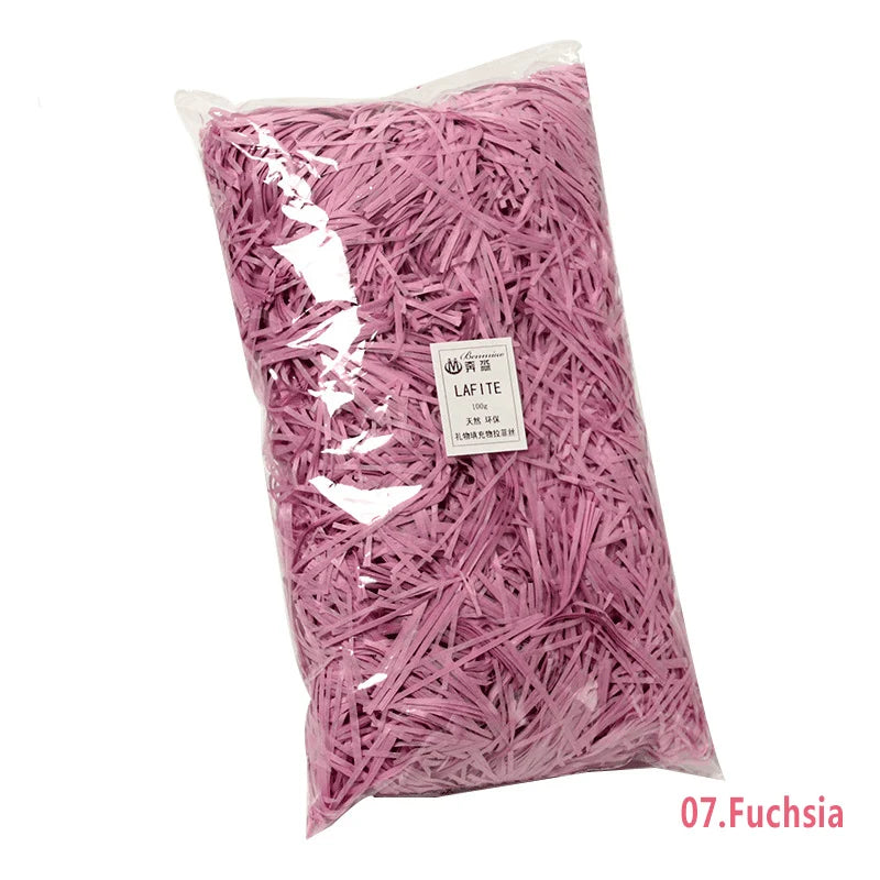 50g Multicolored Raffia Paper Shreds for Elegant Gift Wrapping