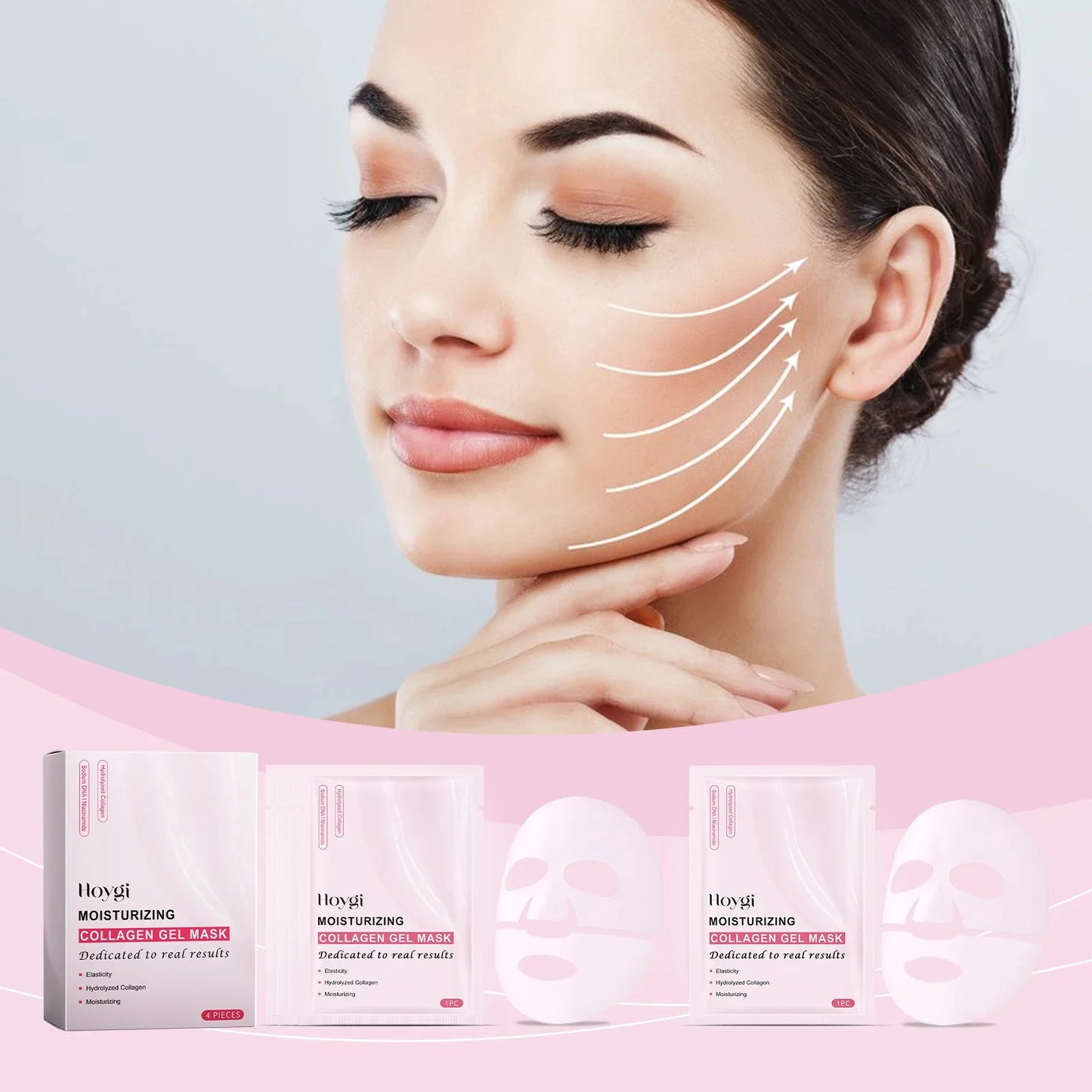 Pink Bio Collagen Gel Salmon Pdrn Face Mask Deep Hydrating