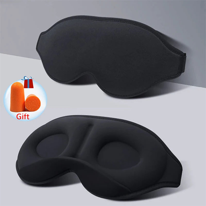 3D Sleeping Mask 100% Blockout Light for Travel Comfort