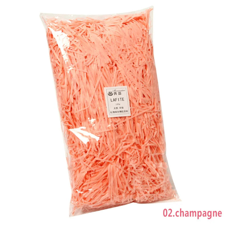 50g Multicolored Raffia Paper Shreds for Elegant Gift Wrapping