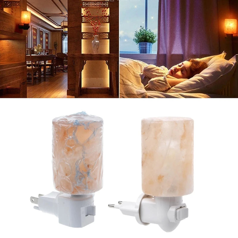 15W Rotatable Cylinder Himalayan Salt Lamp Air Purifier EU Plug