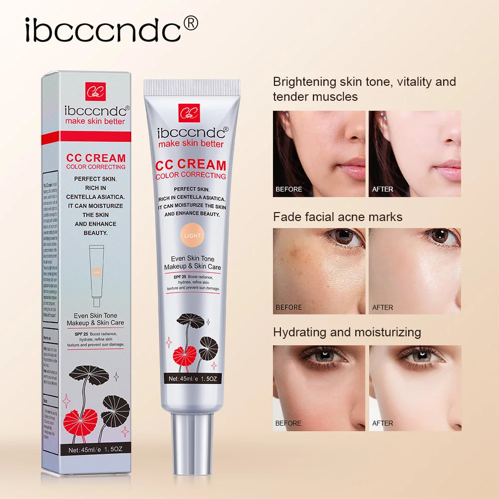 45ml Color Correcting CC Cream Facial Repair with Centella