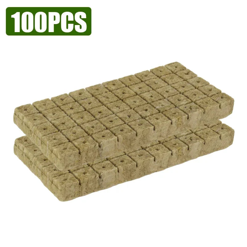 300/50Pcs Seed Grow Cubes Planting Sponge Rock Cotton Plugs