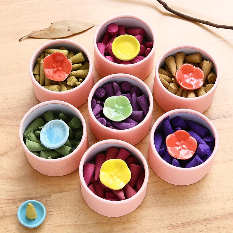 40Pcs/Box Bullet Head Backflow Incense Cones Aromatherapy