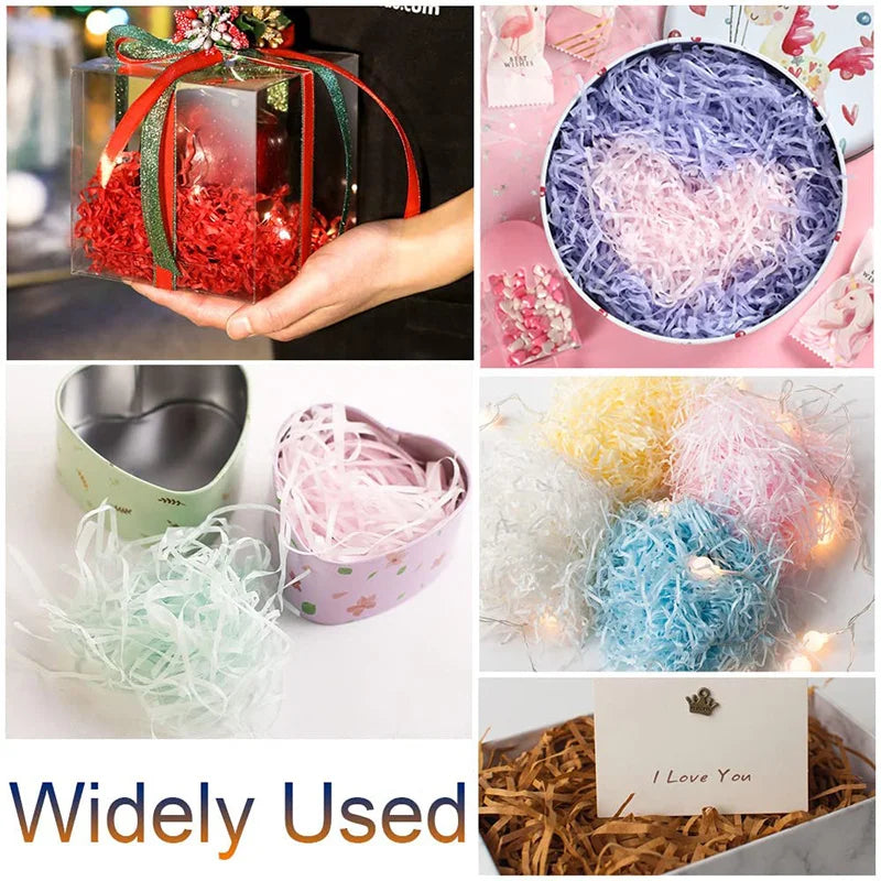 50g Multicolored Raffia Paper Shreds for Elegant Gift Wrapping