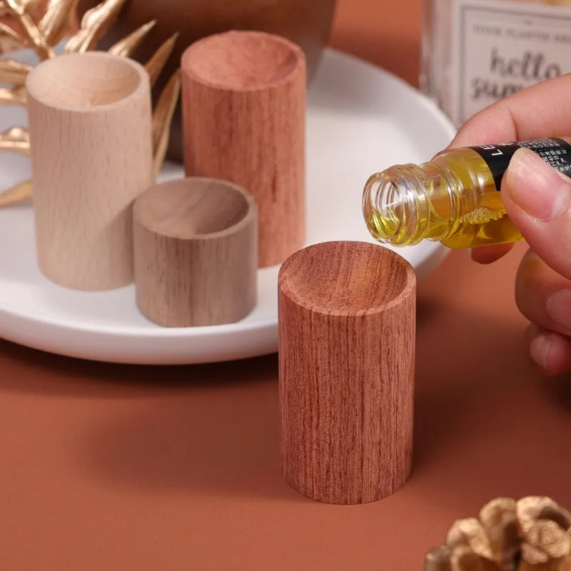 1/5PCS Mini Wooden Essential Oil Diffuser for Home Serenity