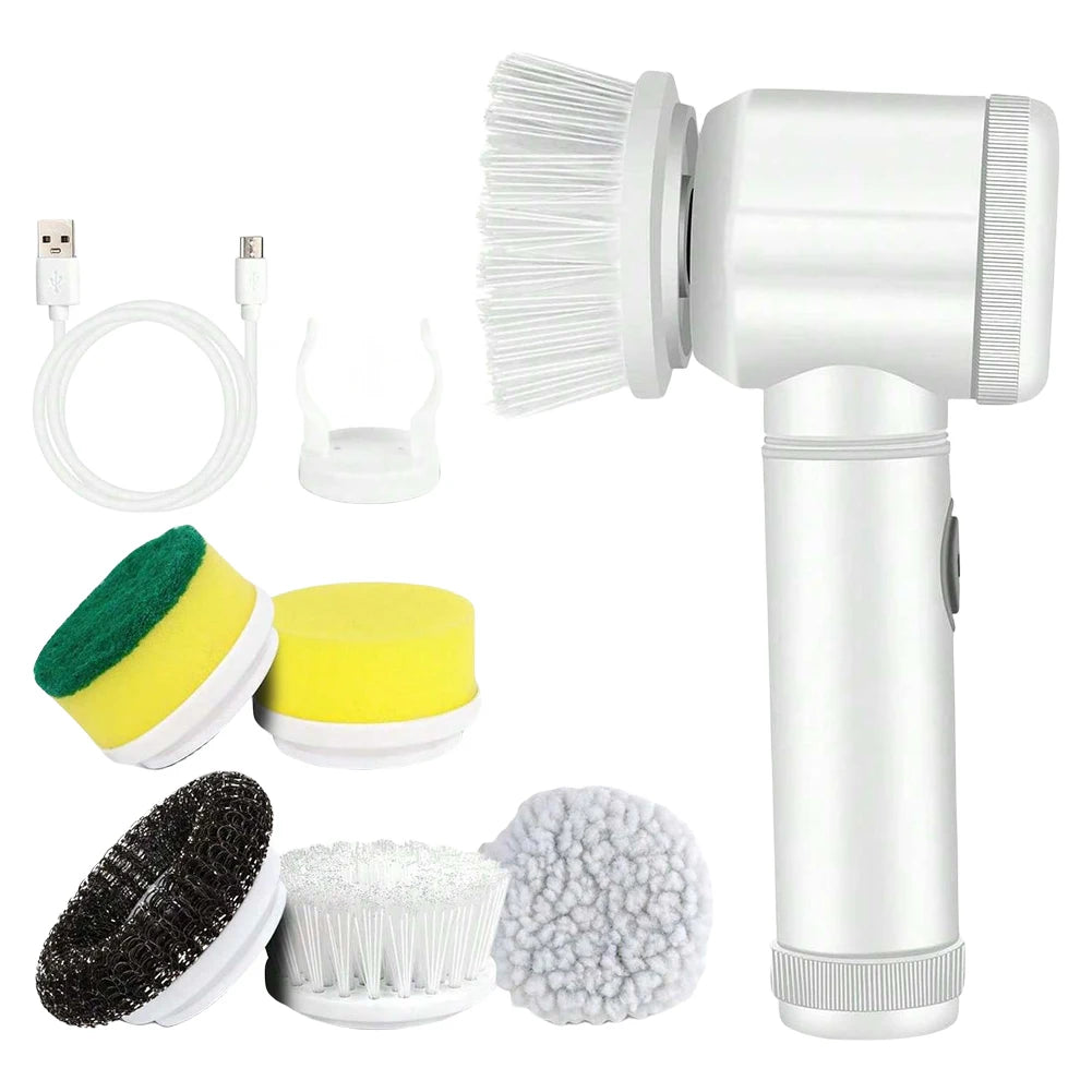 Electric Spin Scrubber USB Rechargeable Wireless Cleaning Brush