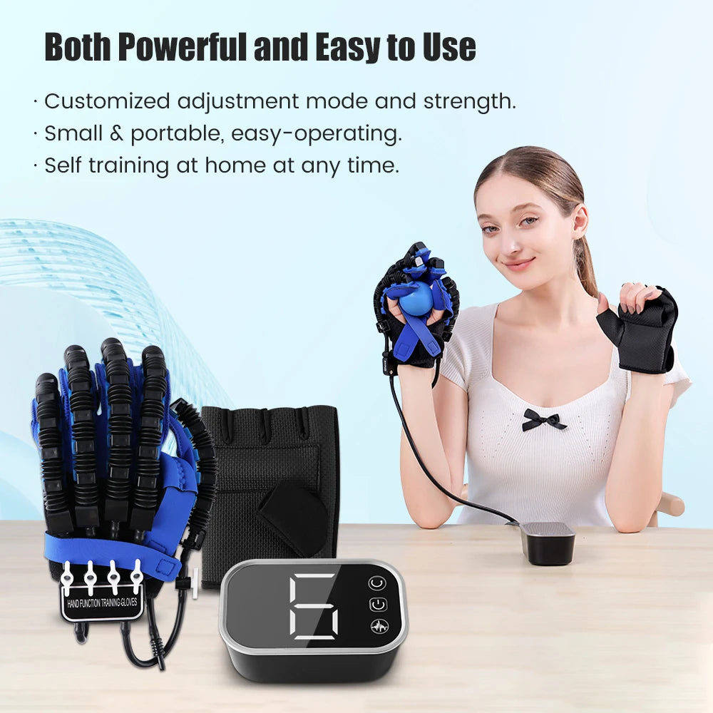 Stroke Rehabilitation Glove Finger Robot Trainer for Hemiplegia