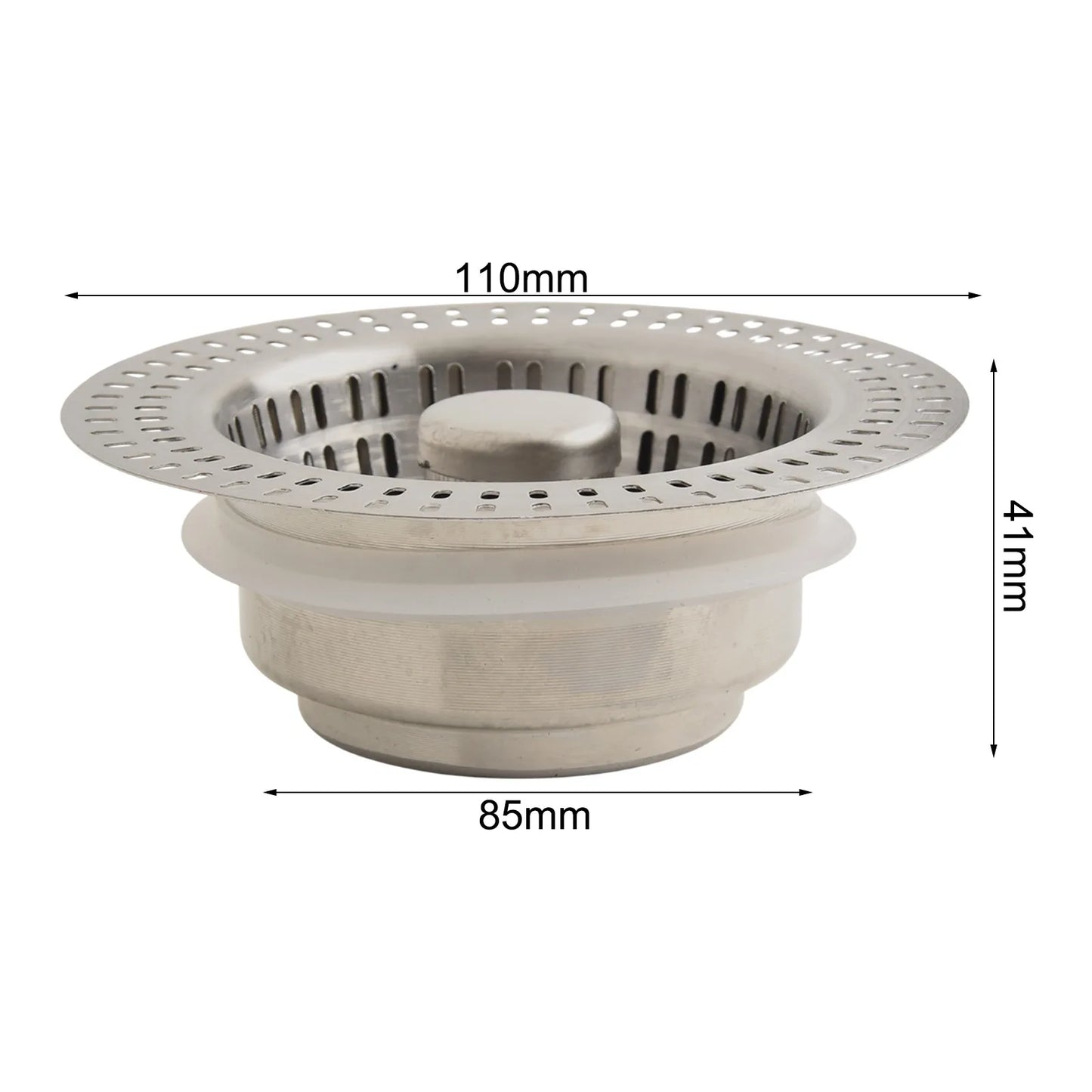 3 In 1 Kitchen Sink Drain Strainer Stainless Steel Stopper