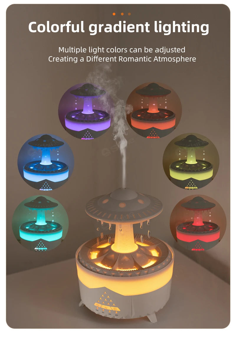 2023 Rain Cloud Humidifier with Remote Raindrop Diffuser