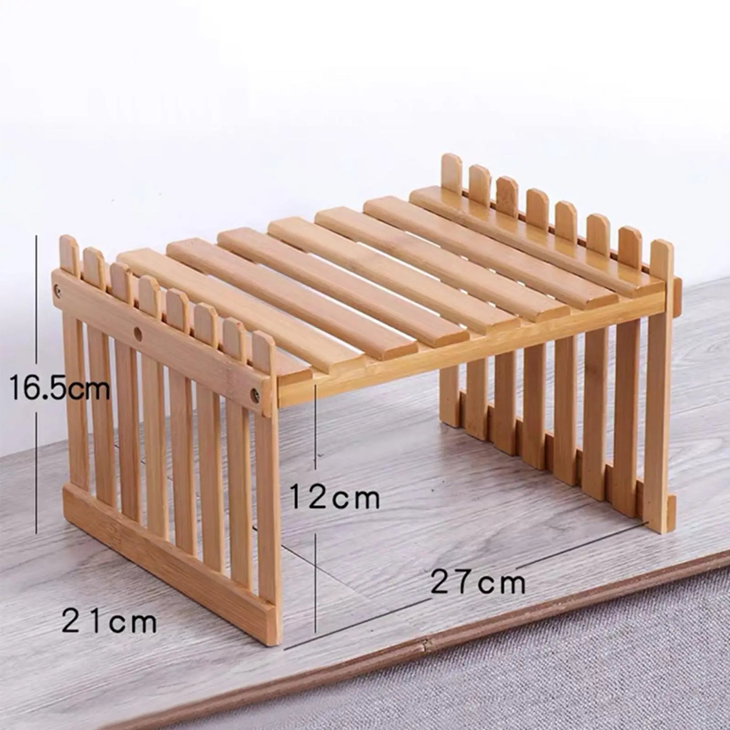 Flower Shelf Multifunctional Wood Planter Holder for Tranquil Indoor Spaces