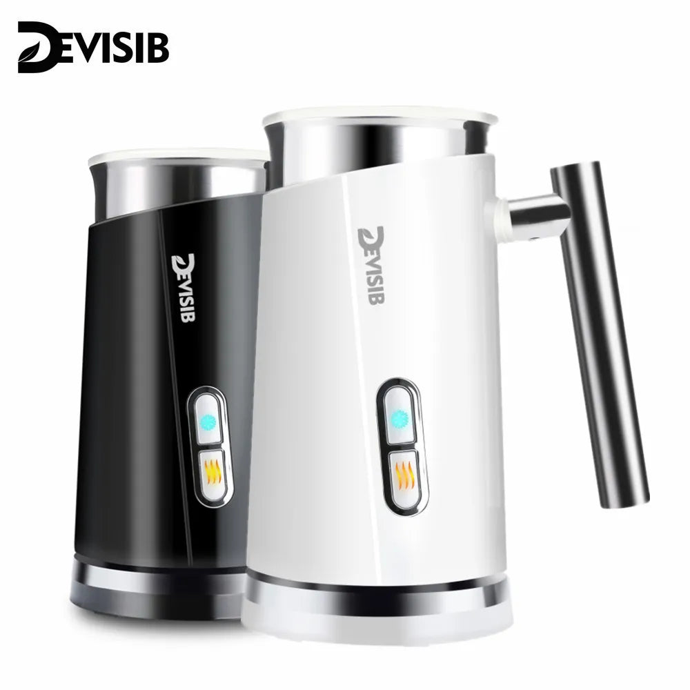 DEVISIB Automatic Milk Frother Electric for Latte and Cappuccino