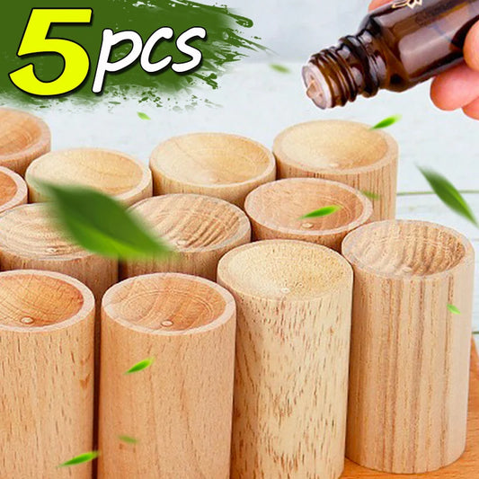 1/5PCS Mini Wooden Essential Oil Diffuser for Home Serenity