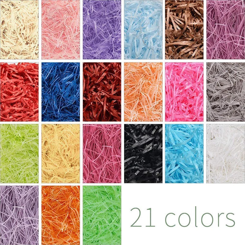 50g Multicolored Raffia Paper Shreds for Elegant Gift Wrapping