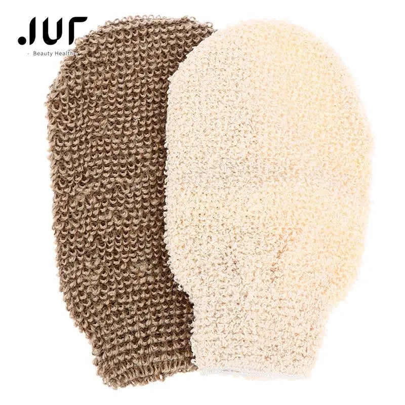 2 Pcs Peeling Exfoliating Gloves Bath Towel For Spa Massage