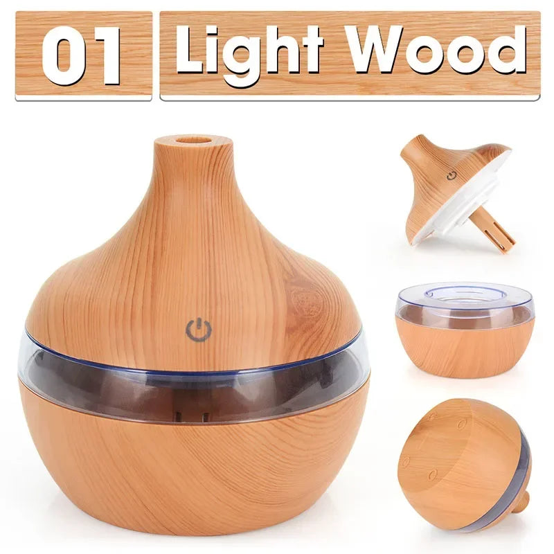 200ml Air Humidifier Essential Oil Diffuser USB Mist Maker Mini Humidificador with Colorful Light for Home Office Car