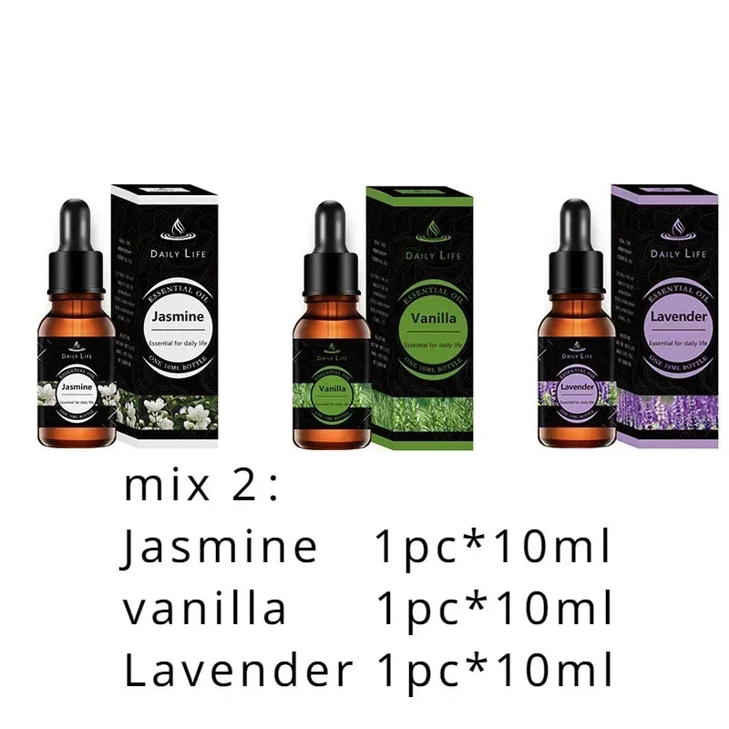 10ml*3pcs Aromatherapy Plant Essential Oil Refill Set