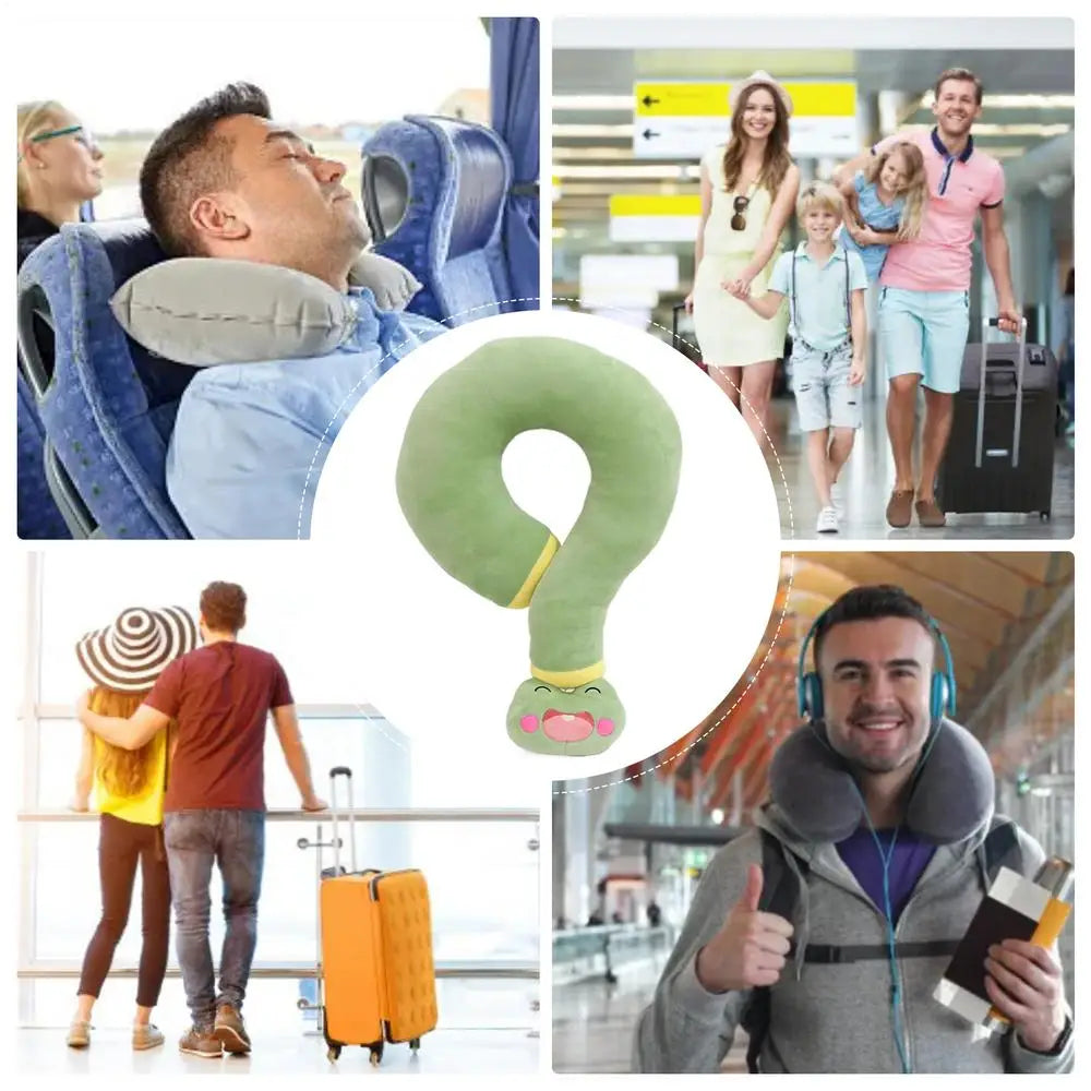 Question-Mark Neck Pillow Unique Question Mark Shape Soft Plush Travel Pillow