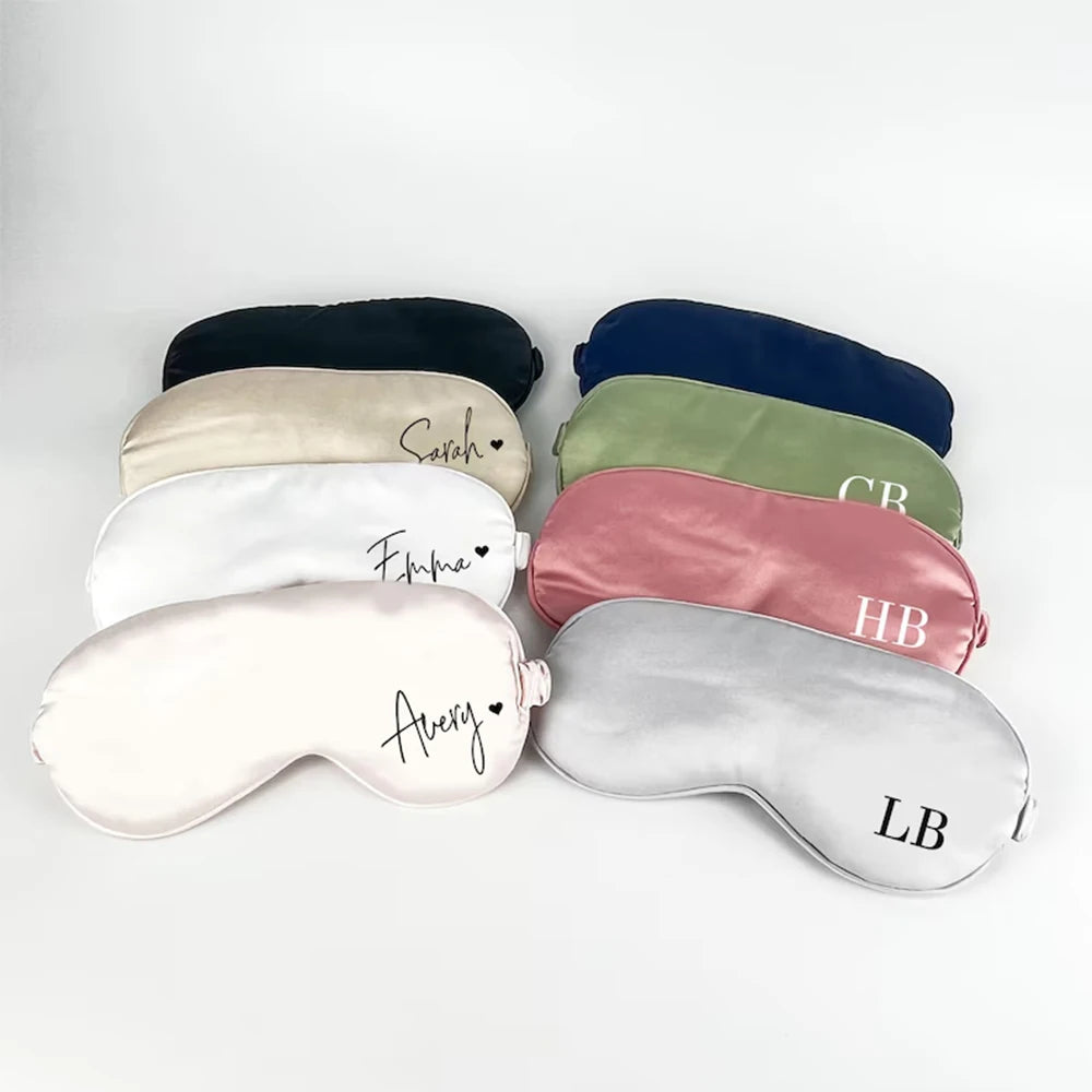 Personalized Sleep Eye Mask with Gift Bag Customed Monogram