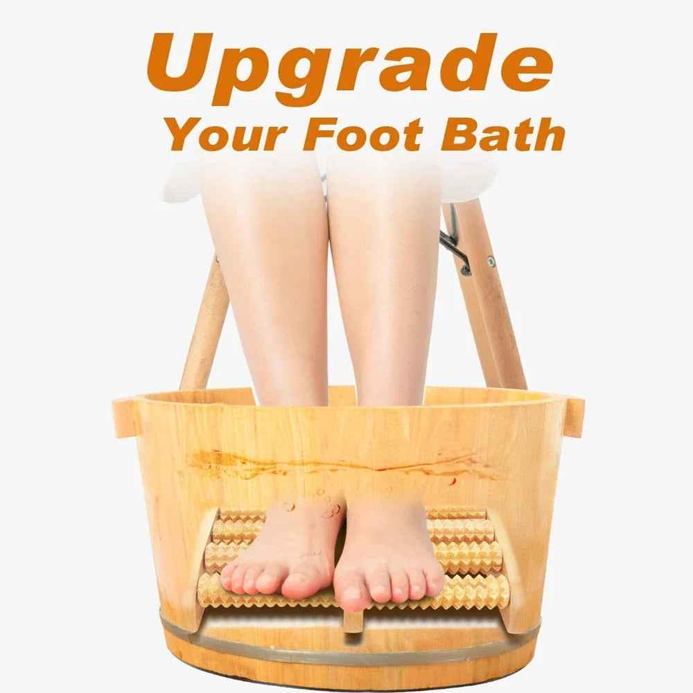 Wooden Foot Massage Roller Relieves Fatigue Foot Pain