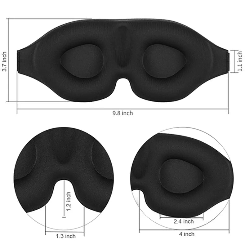 3D Sleep Mask Natural Sleeping Eye Mask Soft Portable Travel