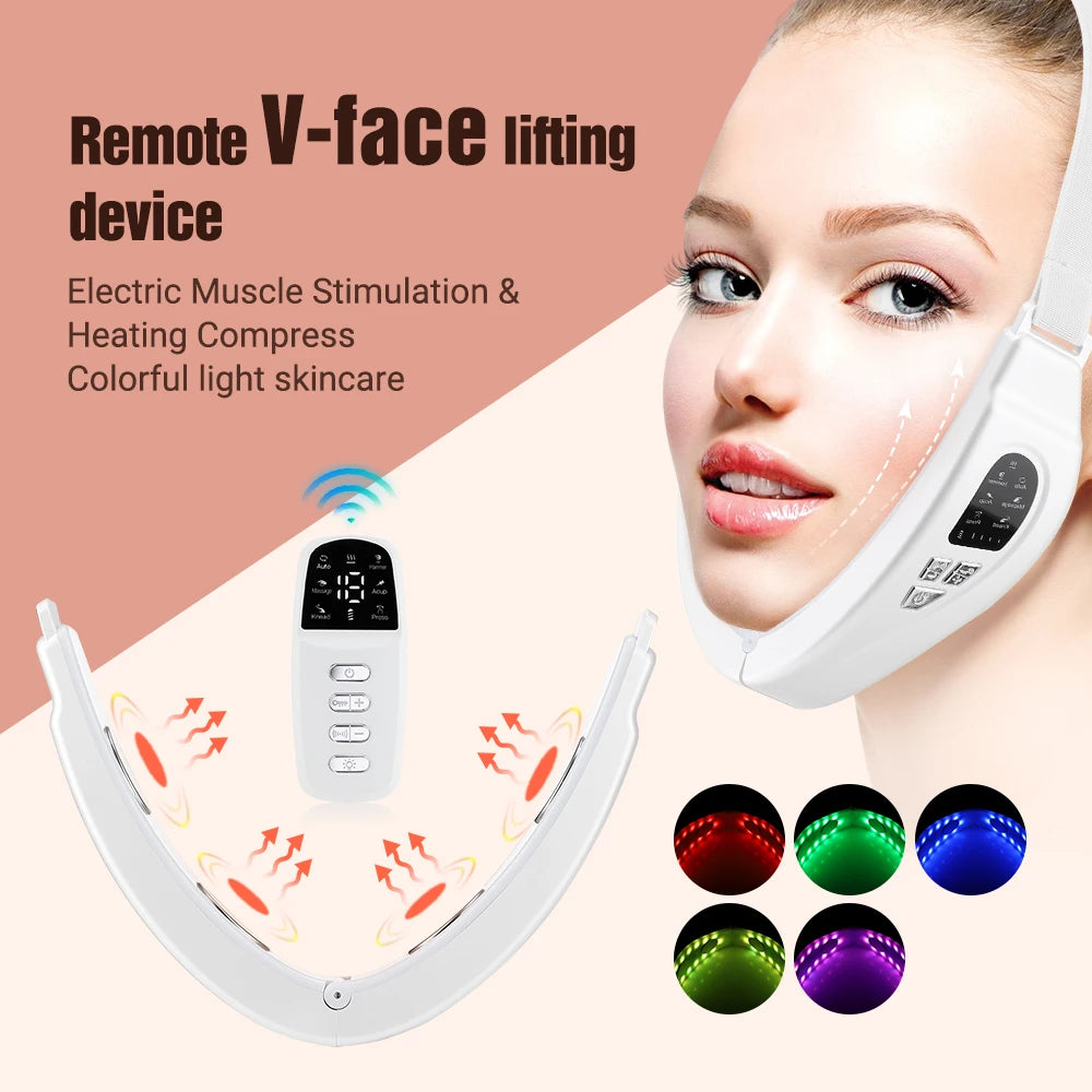 V-Line Electric Face Massager 6 Modes Double Chin Reducer