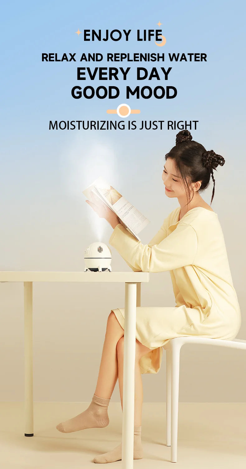 220mL Space Capsule Air Humidifier USB Rechargeable Aromatherapy Diffuser