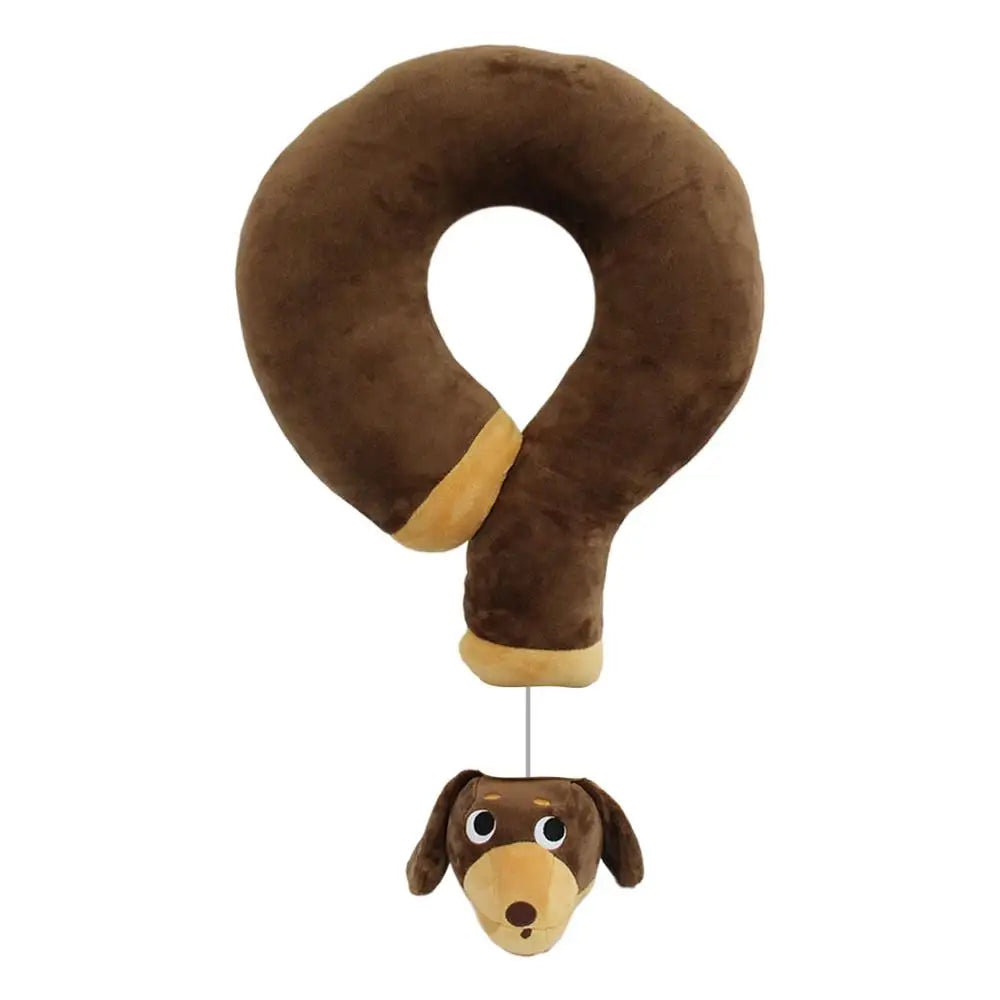 Question-Mark Neck Pillow Unique Question Mark Shape Soft Plush Travel Pillow