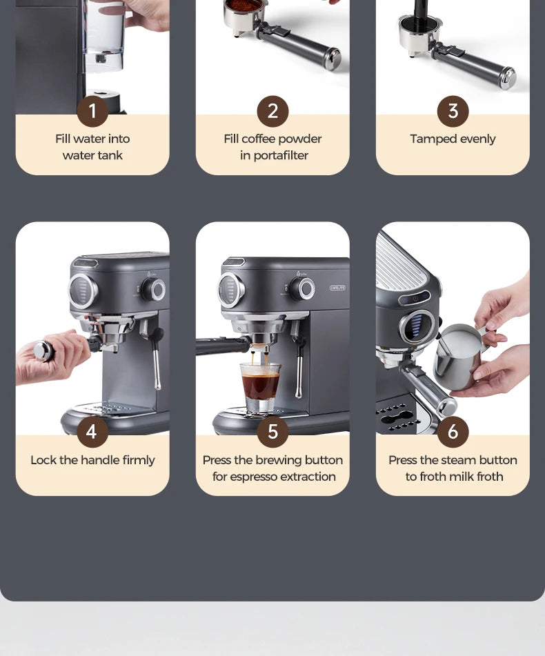 Cafelffe Coffee Machine 19Bar Espresso Maker for Gifting