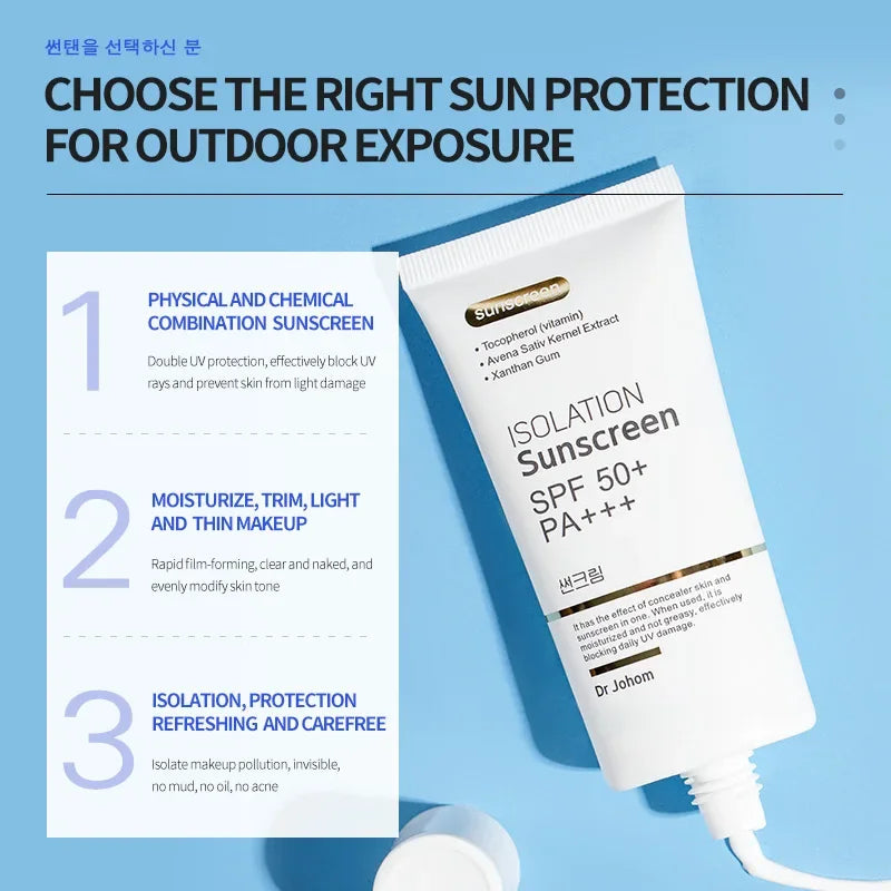 SPF 50+ Sunscreen Long Lasting Waterproof Protection Cream