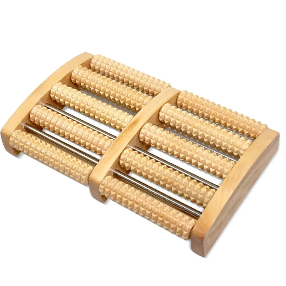 Wooden Foot Massage Roller Relieves Fatigue Foot Pain