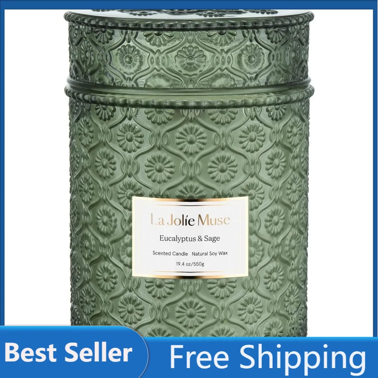 LA JOLIE MUSE Scented Candles Eucalyptus & Sage Large Candle