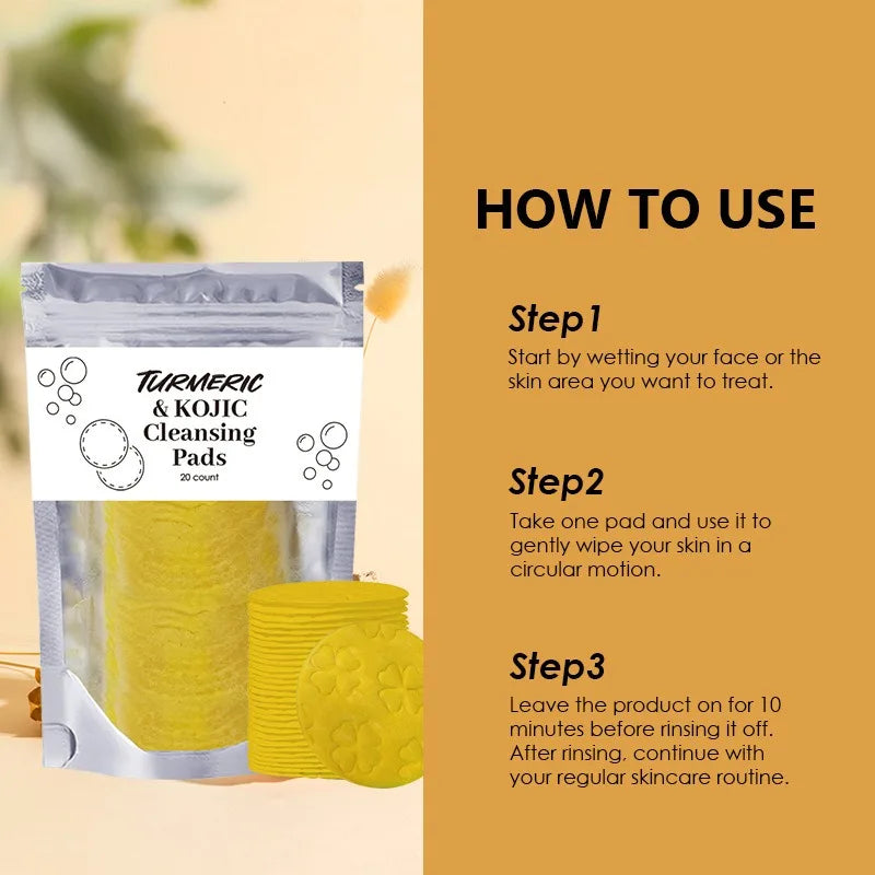 Turmeric Cleansing Pads Kojic Acid Helps Balance Skin Oil