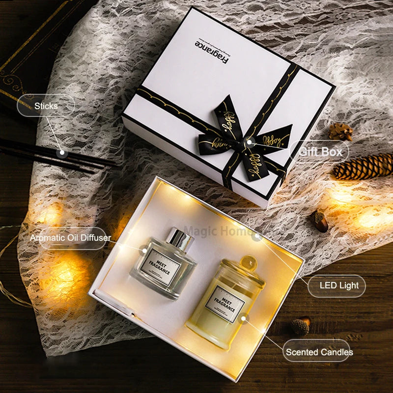 Luxurious Scented Aromatic Candles Set Natural Soy Wax Gifts