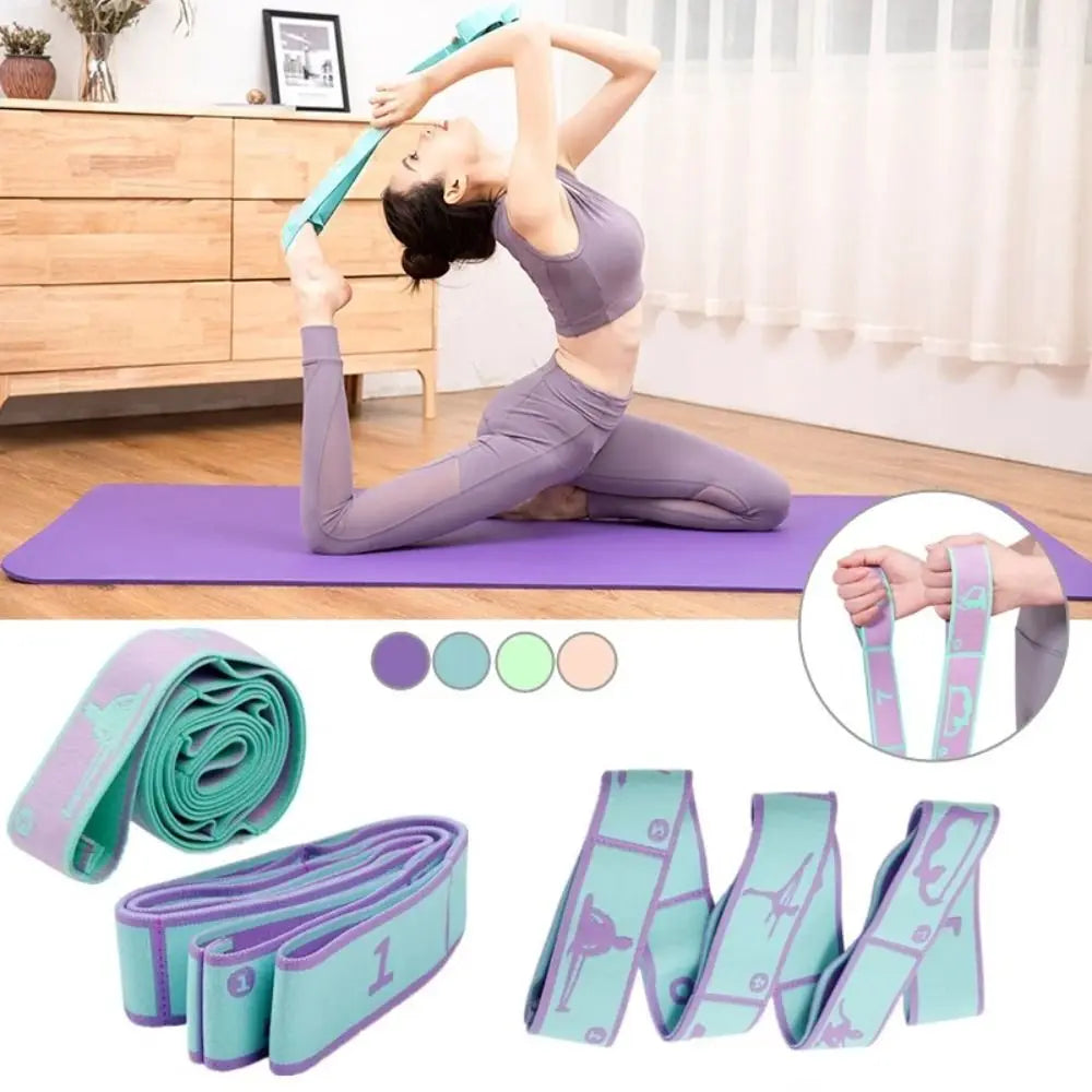 Yoga Stretching Belt Elastic Resistance Bands for Fitness